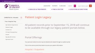 Patient Login Legacy - CHRISTUS Health
