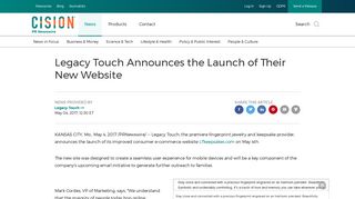 Legacy Touch Announces the Launch of Their New Website