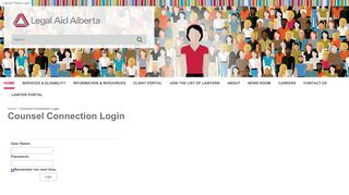 Counsel Connection Login - Legal Aid Alberta