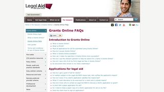 Grants Online FAQs - Legal Aid NSW