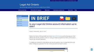 Is your Legal Aid Online account information up to date? | Legal Aid ...