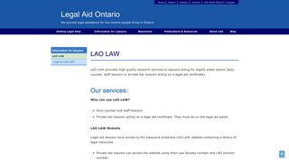 LAO LAW | Legal Aid Ontario