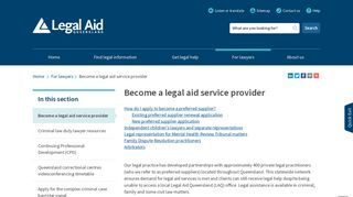 Become a legal aid service provider - Legal Aid Queensland