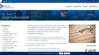 Legal Indemnities - Liberty Specialty Markets