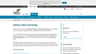 Online client servicing | Retirement | Adviser | Legal & General