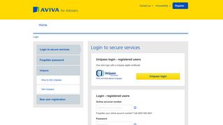 Login to secure services