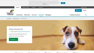 Dog insurance | Pet Insurance | Legal & General