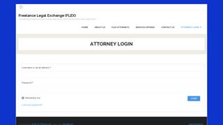 Attorney Login – Freelance Legal Exchange (FLEX)