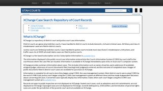 Utah Courts - XChange Case Search: Repository of Court Records