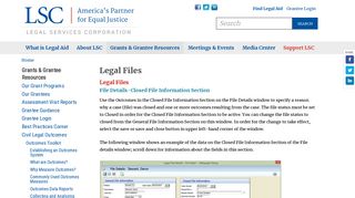 Legal Files | LSC - Legal Services Corporation: America's Partner for ...