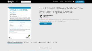 OLP Connect Data Application Form (W11904) - Legal & General