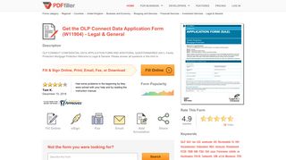 OLP Connect Data Application Form (W11904) - Legal & General