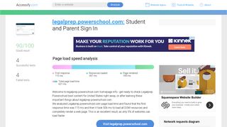 Access legalprep.powerschool.com. Student and Parent Sign In