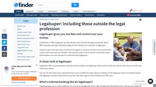Legalsuper: Including Those Outside the Legal Profession | finder.com ...