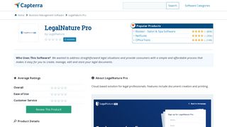 LegalNature Pro Reviews and Pricing - 2019 - Capterra