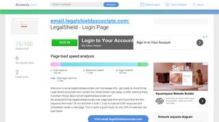 Access email.legalshieldassociate.com. LegalShield - Login Page