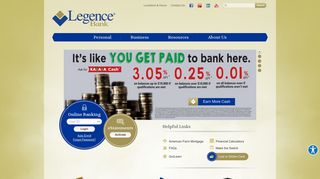 Legence Bank | Eldorado, IL - Evansville, IN - Harrisburg, IL - Southern ...