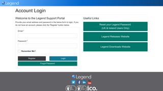 the Legend Support Portal