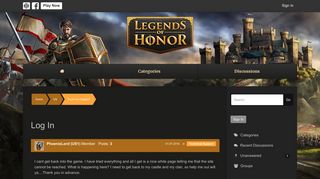 Log In — Legends of Honor