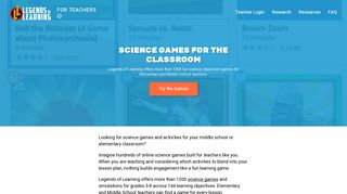 Science Games for the Classroom - Legends of Learning