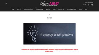 FAQ's - Legging Army