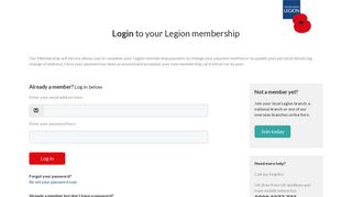 Log In - The Royal British Legion