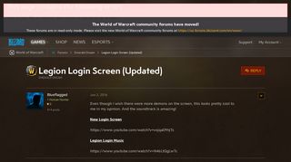 Legion Login Screen (Updated) - World of Warcraft Forums ...