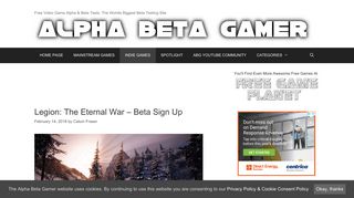 Legion: The Eternal War – Beta Sign Up | Alpha Beta Gamer