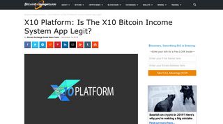 X10 Platform Review: Is The X10 Bitcoin Income System App Legit?