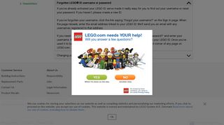Forgotton LEGO® ID username or password - LEGO® ID - VIP ...