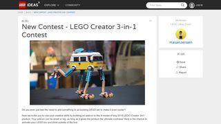 LEGO IDEAS - Blog - New Contest - LEGO Creator 3-in-1 Contest