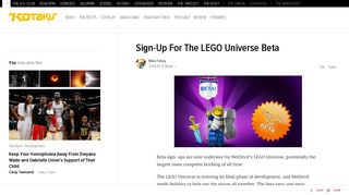 Sign-Up For The LEGO Universe Beta - Kotaku