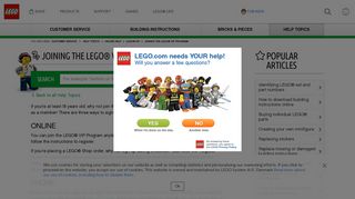 Joining the LEGO® VIP Program - Help Topics - service LEGO.com