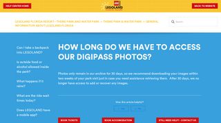 How long do we have to access our Digipass photos? – LEGOLAND ...