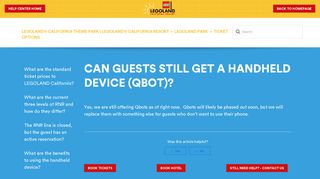 Can guests still get a handheld device (Qbot)? – LEGOLAND ...