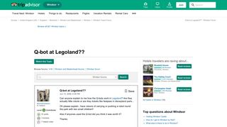 Q-bot at Legoland?? - Windsor Forum - TripAdvisor