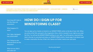 How do I sign up for MINDSTORMS Class? – LEGOLAND® California ...