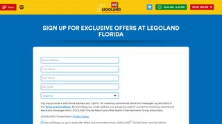 Sign Up For Exclusive Offers from LEGOLAND Florida Resort