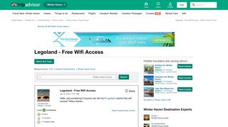 Legoland - Free Wifi Access - Winter Haven Forum - TripAdvisor
