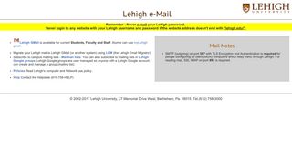 LTS: e-Mail Services - Lehigh University