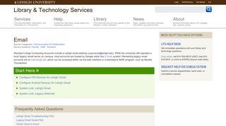 Email | Library & Technology Services - Lehigh LTS - Lehigh University