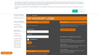 My Account Login - Lehigh Outfitters