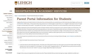 Parent Portal Information for Students | Registration & Academic ...