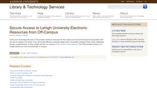 Secure Access to Lehigh University Electronic Resources from Off ...