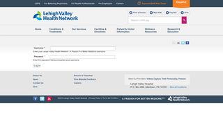 User account - Lehigh Valley Health Network - A Passion For Better ...