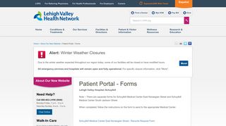 Patient Portal - Forms - Lehigh Valley Health Network - A Passion For ...