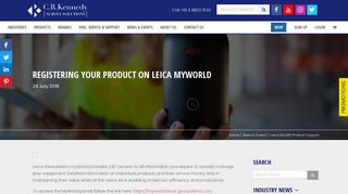 Registering Your Product on Leica MyWorld | C.R.Kennedy Survey ...
