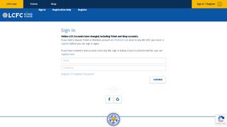 Leicester City FC | Sign In