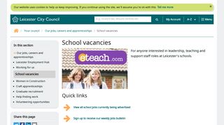 School vacancies - Leicester City Council