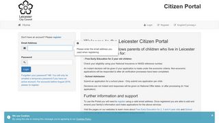 the Leicester Citizen Portal